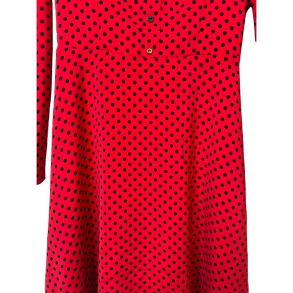 2/$30 ZARA XS Red & Black Polka Dot Mini Dress - Picture 6 of 14